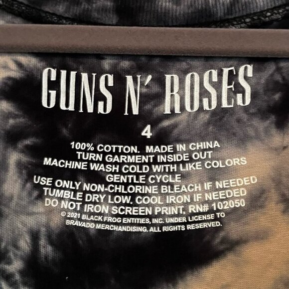 Torrid Size 4 Guns and Roses Black Tie-Dye Crew Tee - Picture 8 of 8